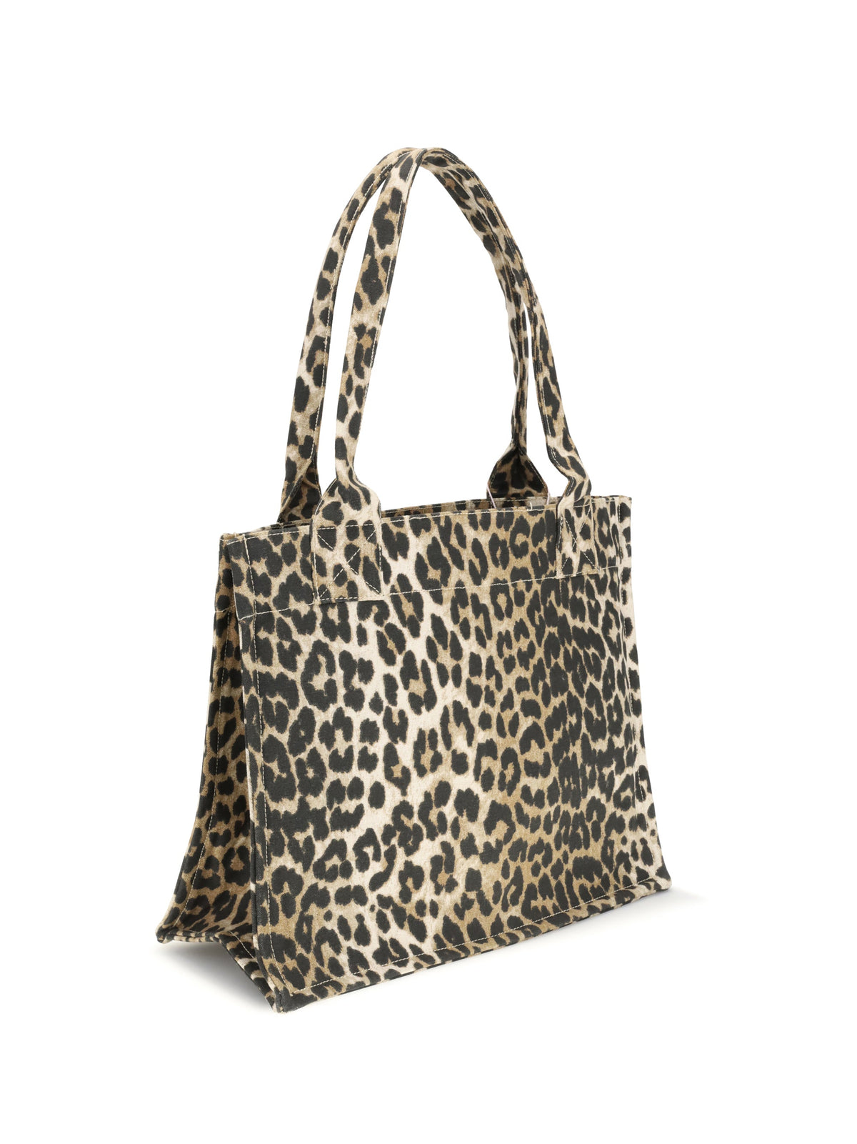 Ganni Women Leopard Print Tote Bag