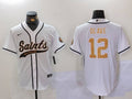 Men's New Orleans Saints Chris Olave #12 White Player jersey