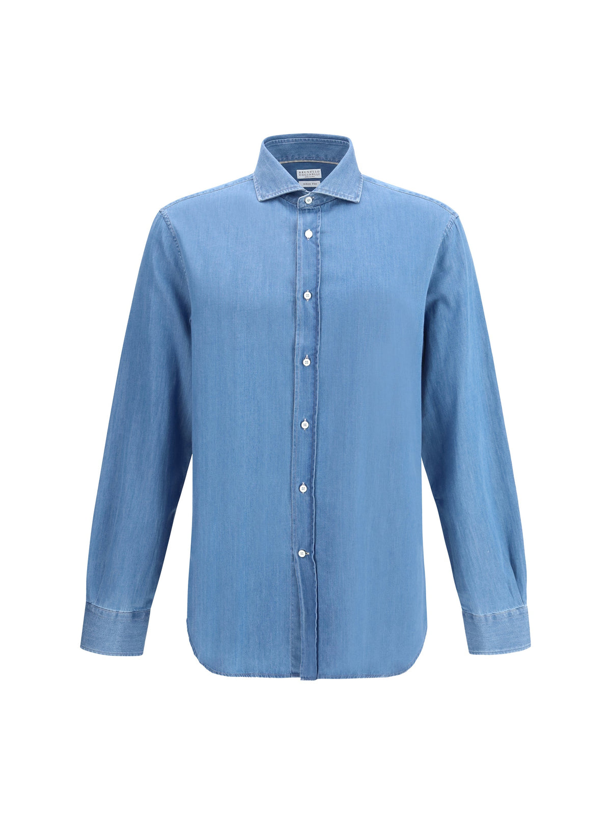 Brunello Cucinelli Men Cotton Denim Shirt