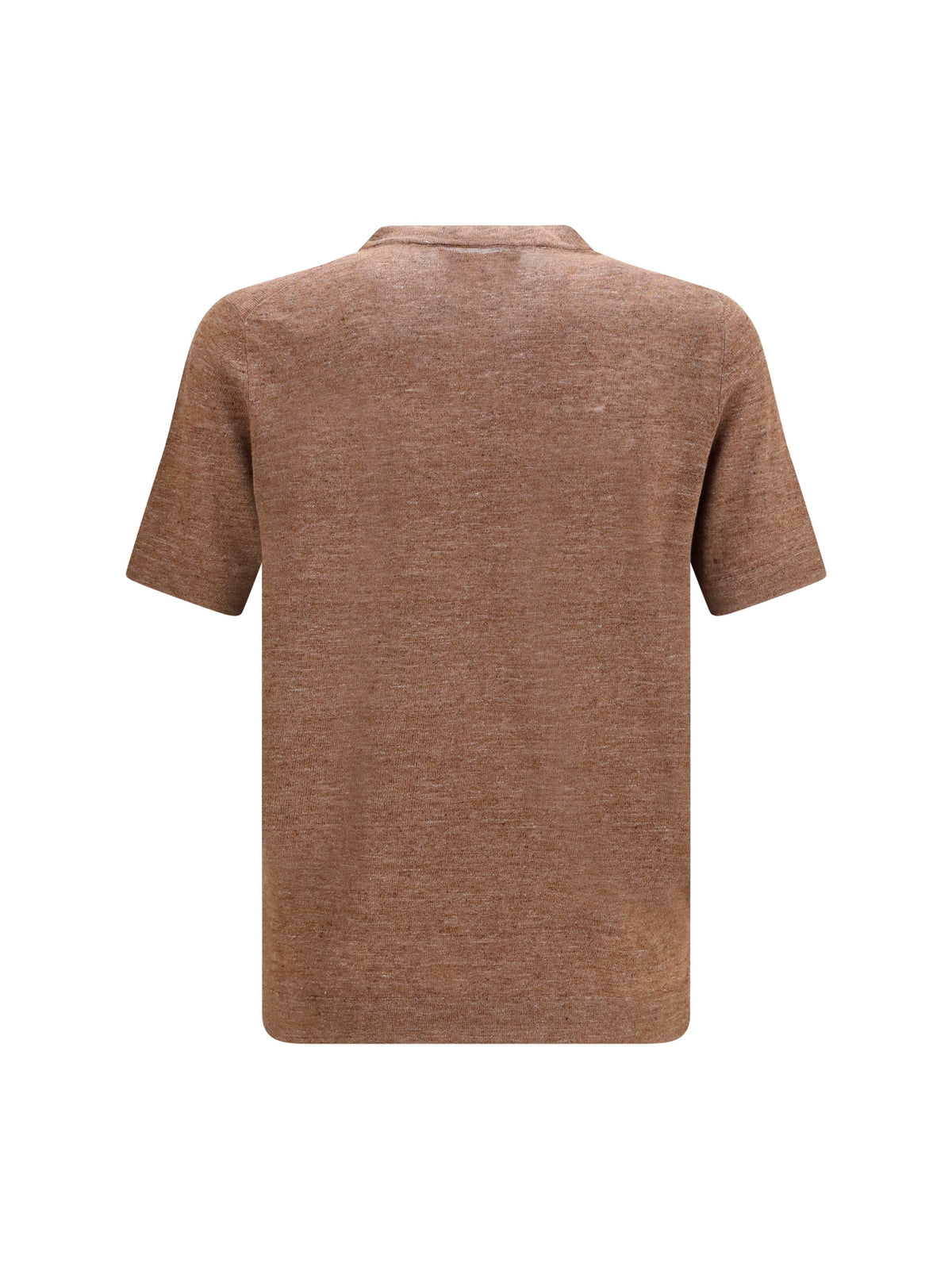 Brunello Cucinelli Men Linen And Cotton Crewneck T-Shirt