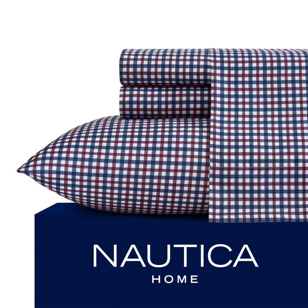 Nautica Heritage Plaid Blue Twin Xl Sheet Set
