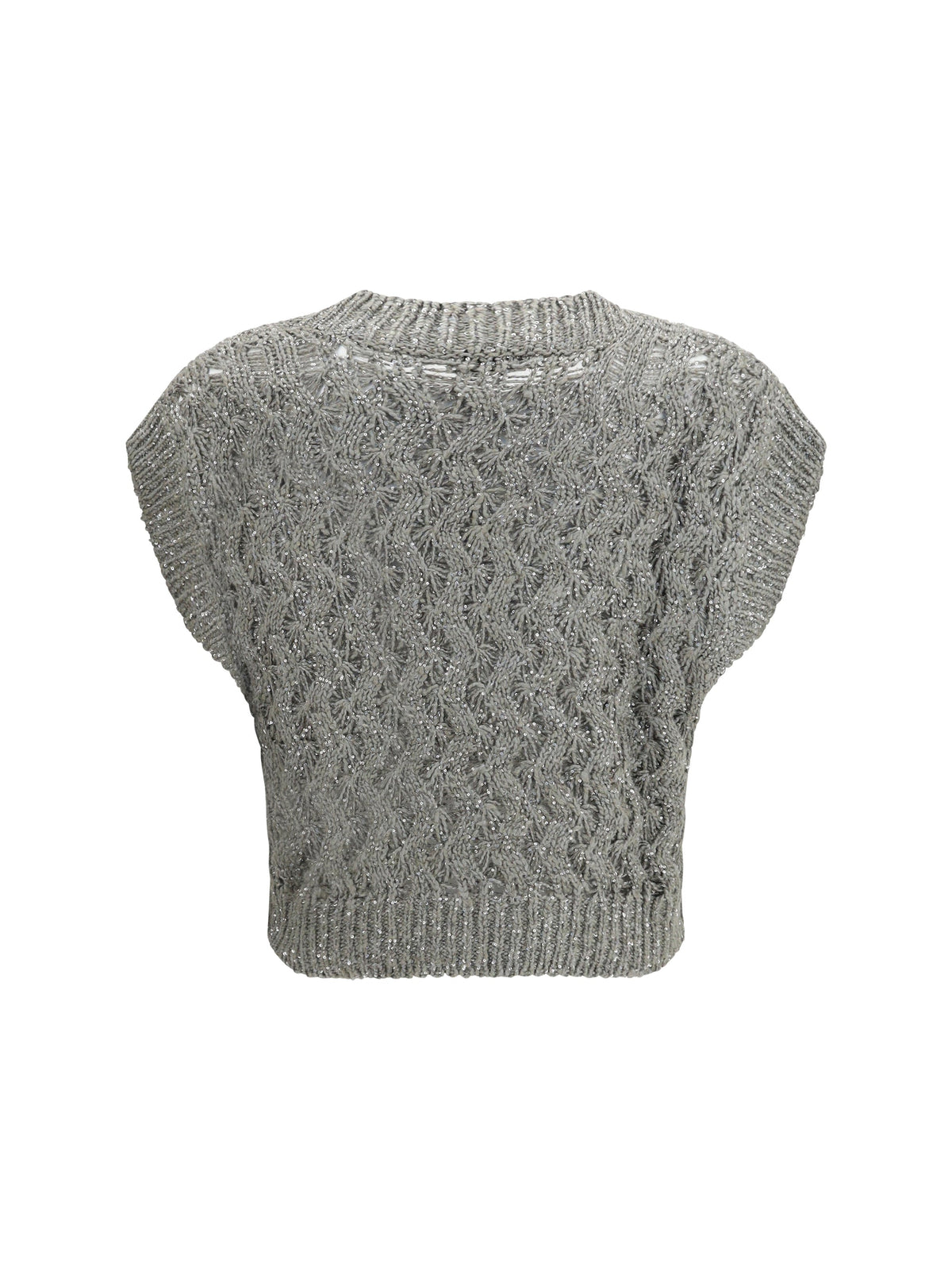 Brunello Cucinelli Women Silk Blend Sequined Vest