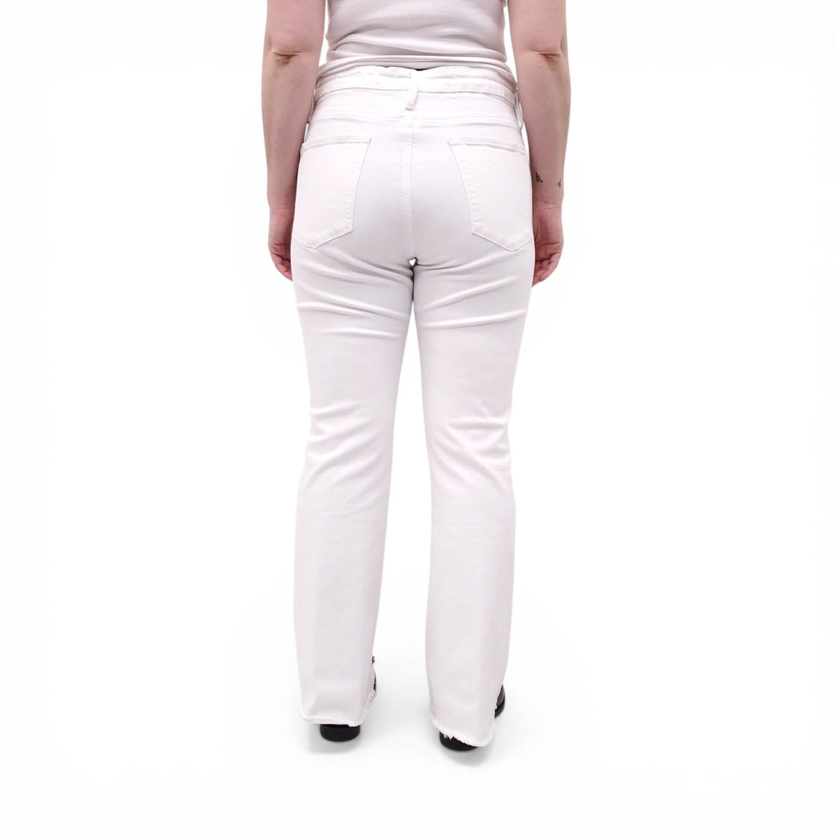 FRAME WHITE 'LE EASY FLARE' JEANS - SIZE 31