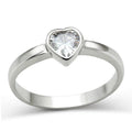 Rhodium Brass Ring with AAA Grade CZ in Clear