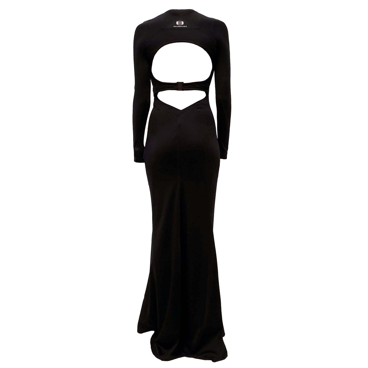 BALENCIAGA COLLECTABLE SPANDEX LOGO GOWN - SIZE 38