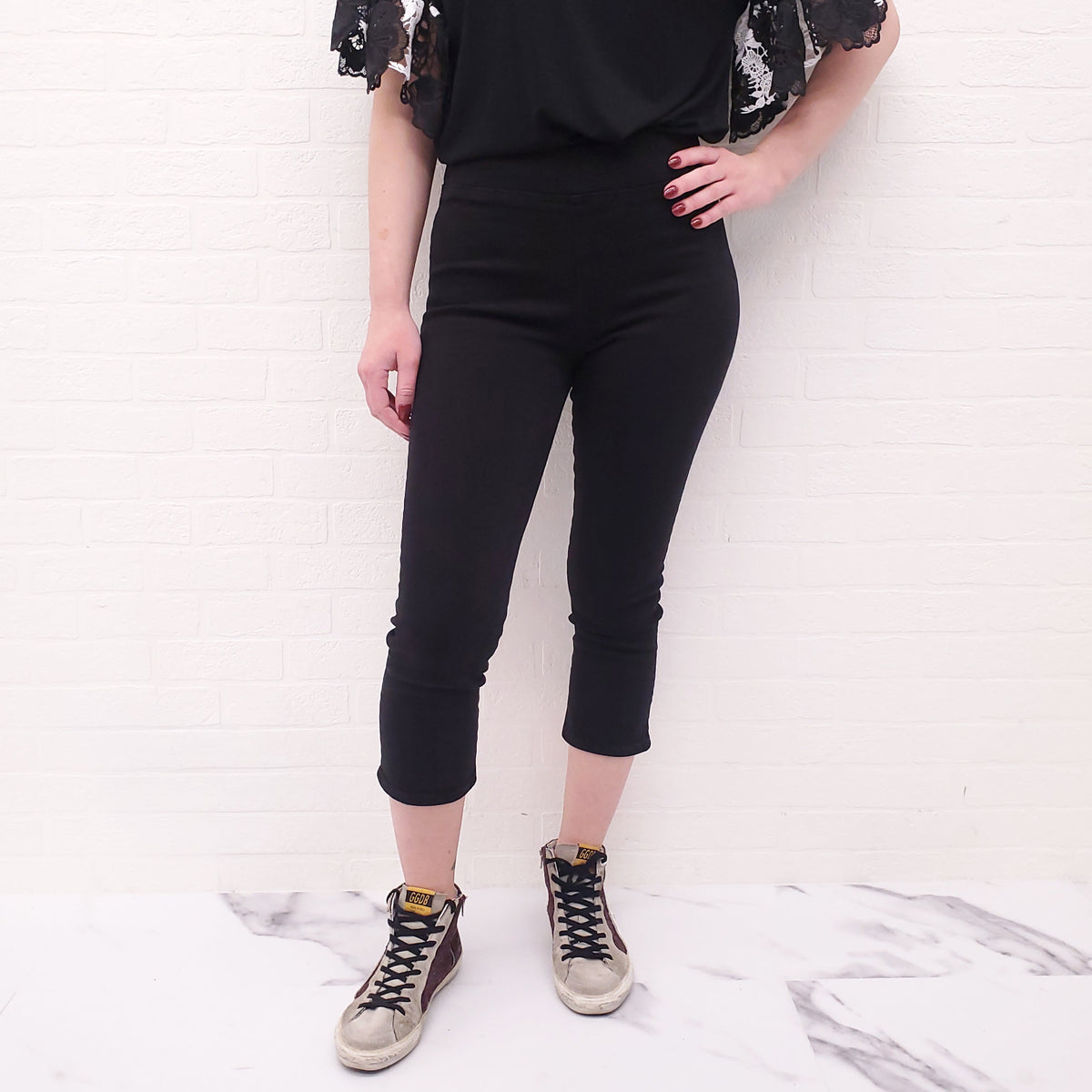 FRAME BLACK BERMUDA LEGGINGS - SIZE 1 (S)