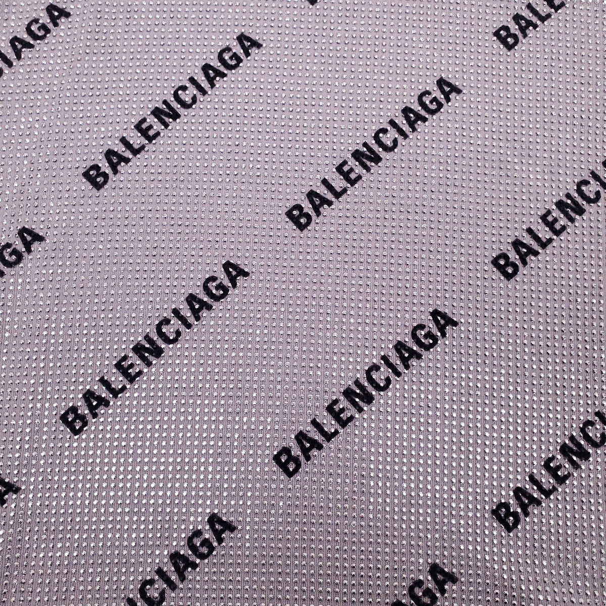 BALENCIAGA SILVER AND BLACK RHINESTONE LOGO TURTLENECK SWEATER - SIZE 2 (M)
