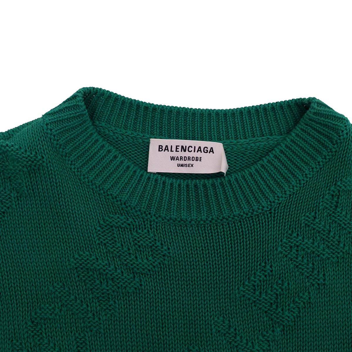 BALENCIAGA GREEN LOGO OVERSIZED SWEATER - SIZE XS UNISEX