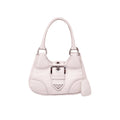 PRADA CREAM MOON PADDED LEATHER BAG
