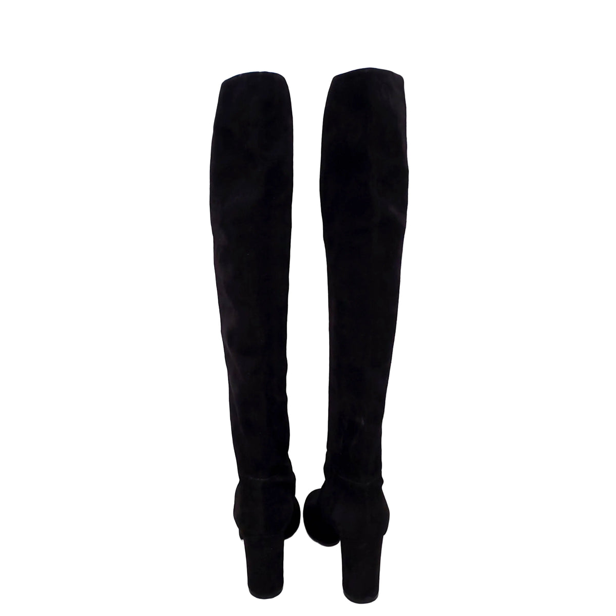 GIANVITTO ROSSI BLACK SUEDE KNEE HIGH BOOTS - SIZE 37.5