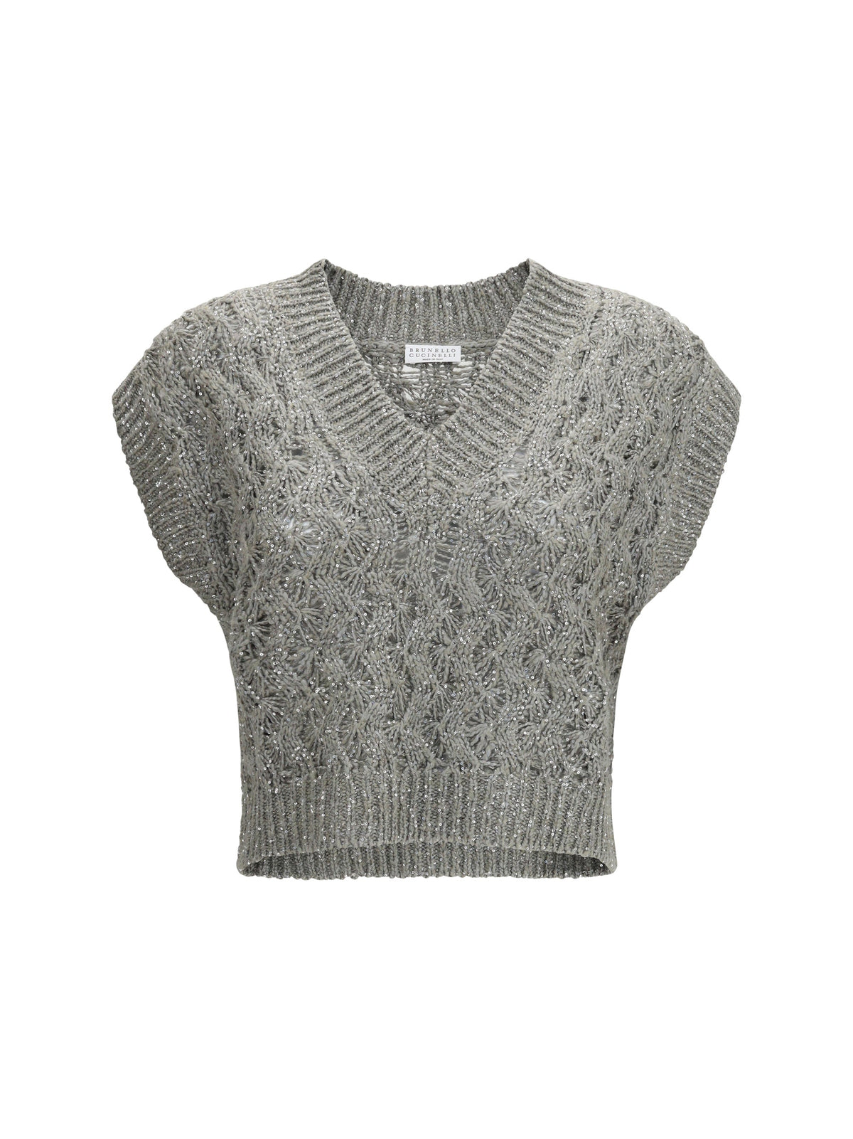 Brunello Cucinelli Women Silk Blend Sequined Vest