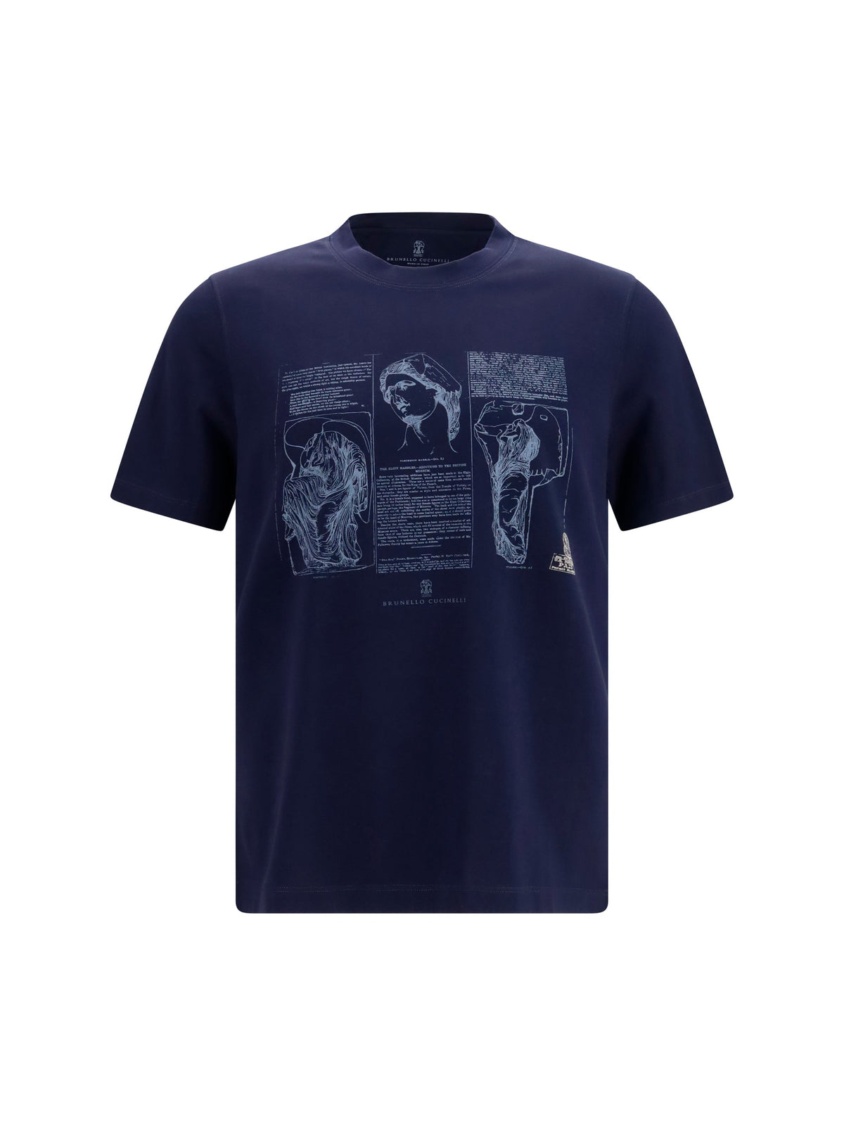 Brunello Cucinelli Men Cotton Printed T-Shirt