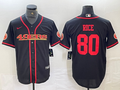 Men's San Francisco 49ers Jerry Rice #80 Black Joint Edition Player jersey
