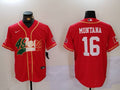 Men's San Francisco 49ers Joe Montana #16 Scarlet Game jersey
