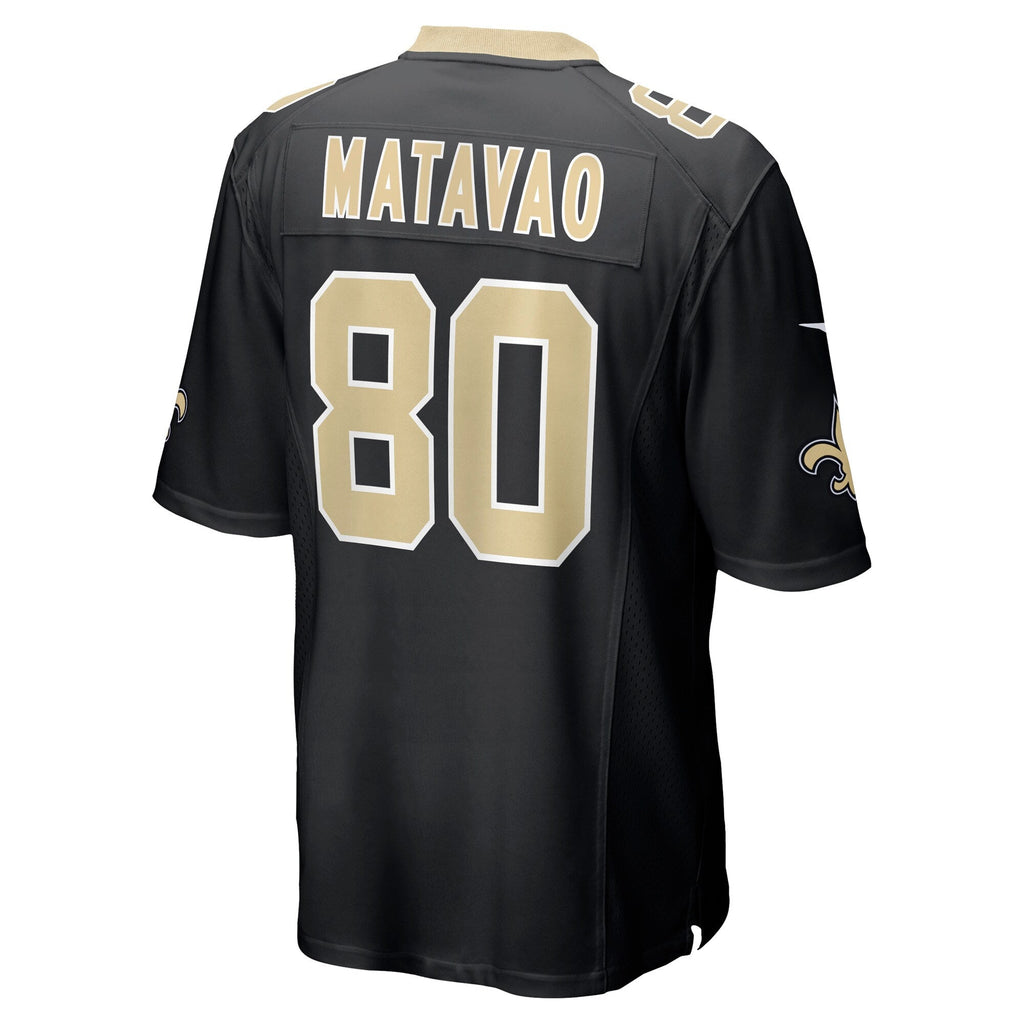 New Orleans Saints Moliki Matavao Black Team Game Jersey