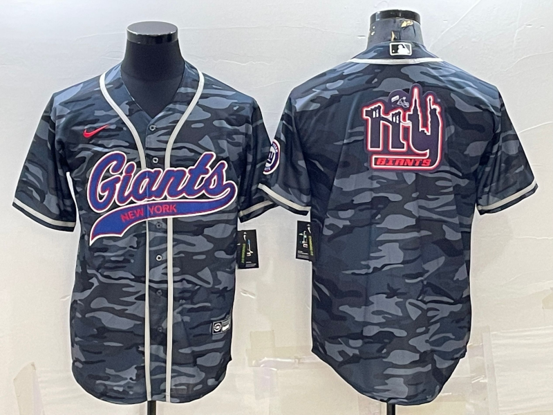 Men's New York Giants Grey Camouflage Game jersey