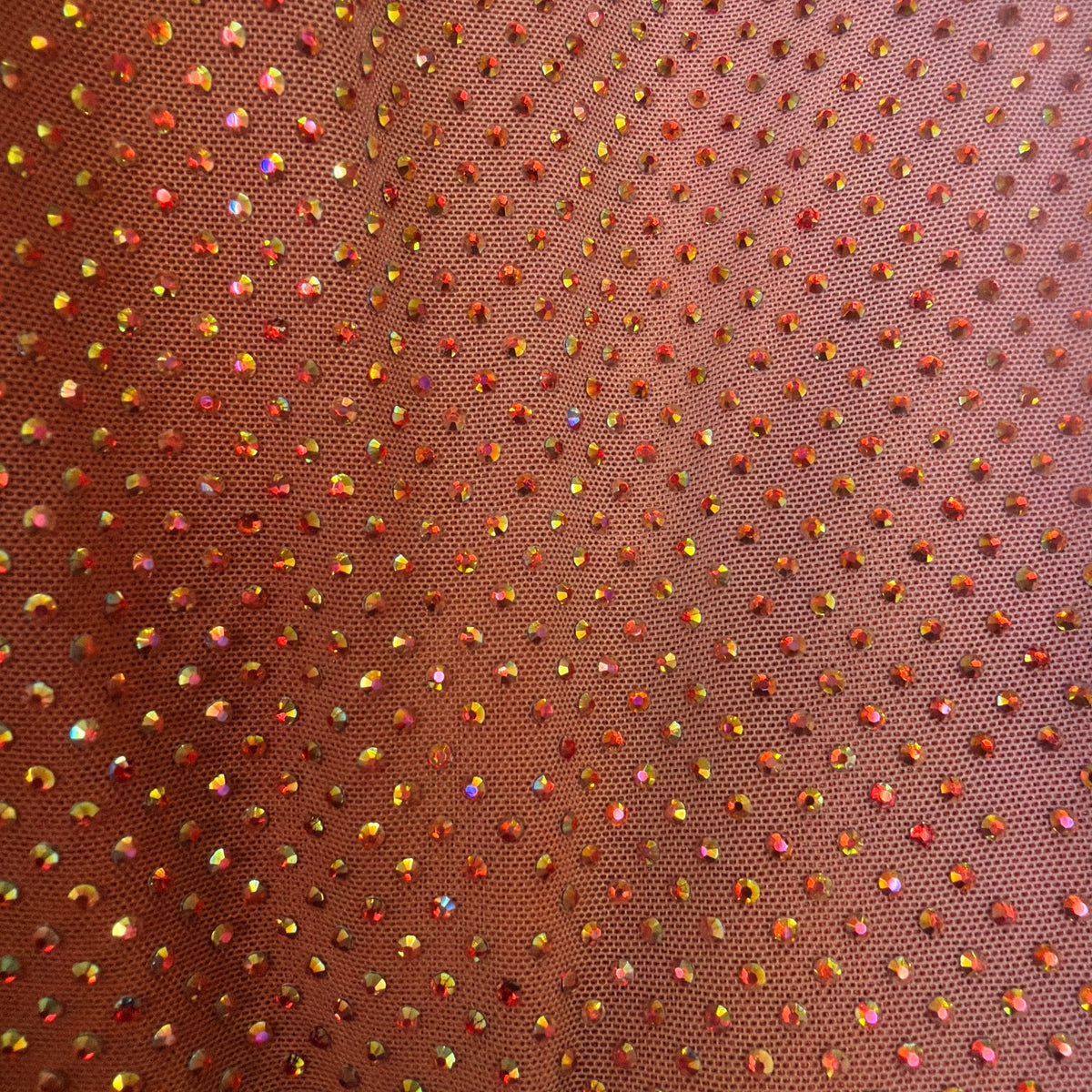 SELF-PORTRAIT STUDDED OMBRE CRYSTAL DRESS - SIZE 4