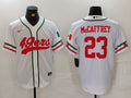 Men's San Francisco 49ers Christian McCaffrey #23 White Replica Player jersey