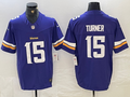 Men's Minnesota Vikings Dallas Turner #15 Purple Player Game jersey