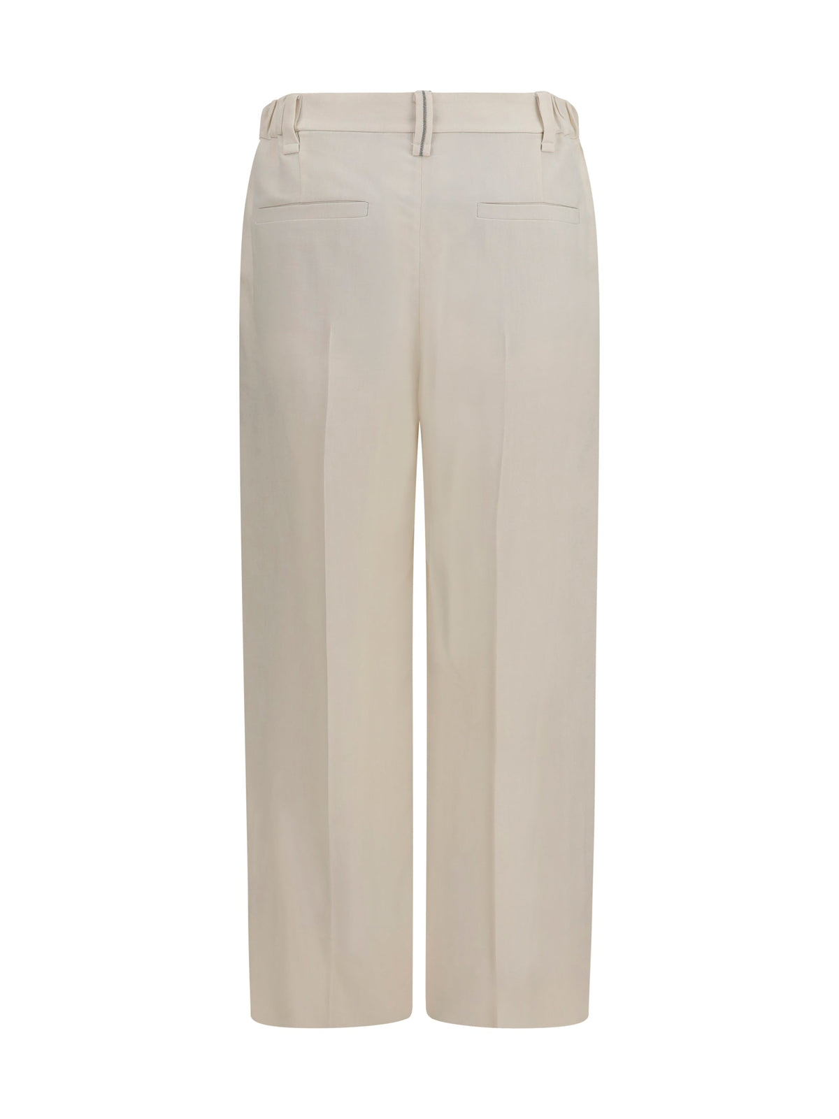 Brunello Cucinelli Women Cigarette Pants In Fluid Viscose And Linen Twill