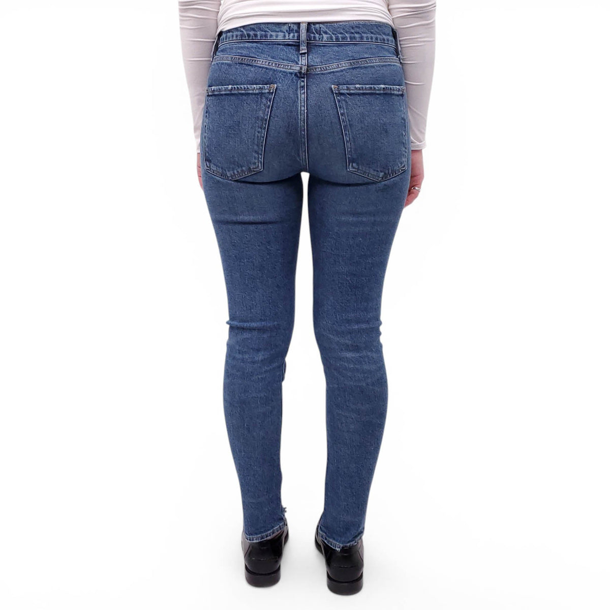 AGOLDE MEDIUM WASH 'TONI' SKINNY JEANS - SIZE 26