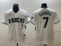 Men's Arizona Diamondbacks Corbin Carroll #7 White 2023 World Series Replica Player jersey