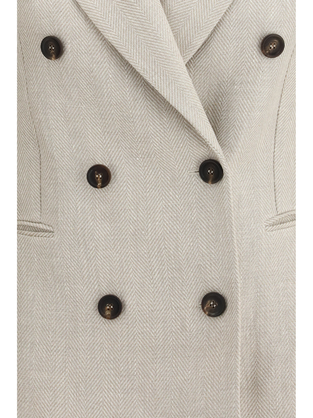 Brunello Cucinelli Women Button Herringbone Blazer