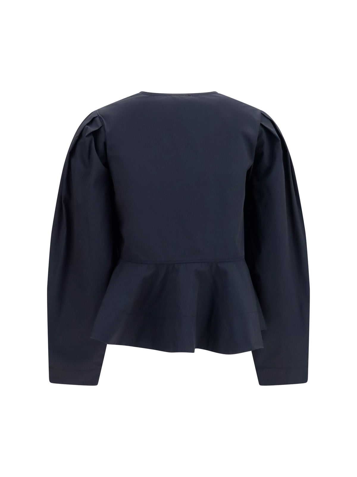 Ganni Women Cotton Poplin Blouse With Bows
