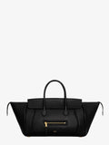 Celine Women Luggage Leather Handbag With Logo Lettering On The Front