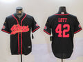 Men's San Francisco 49ers Ronnie Lott #42 Black Game Player jersey