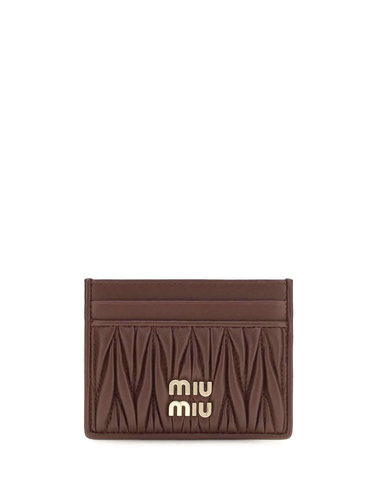 Miu Miu Women Matelassé Nappa Leather Card Holder