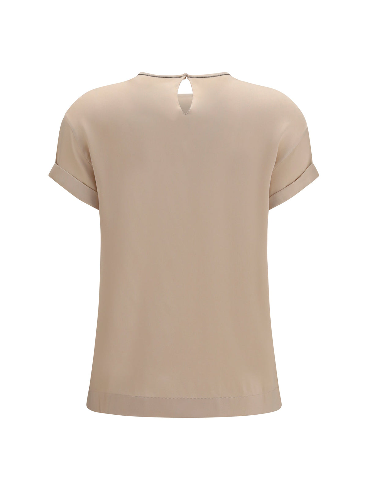 Brunello Cucinelli Women Silk Blouse With Monili Chain