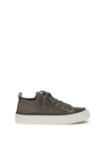 Brunello Cucinelli Women Cotton Knit And Suede Sneakers
