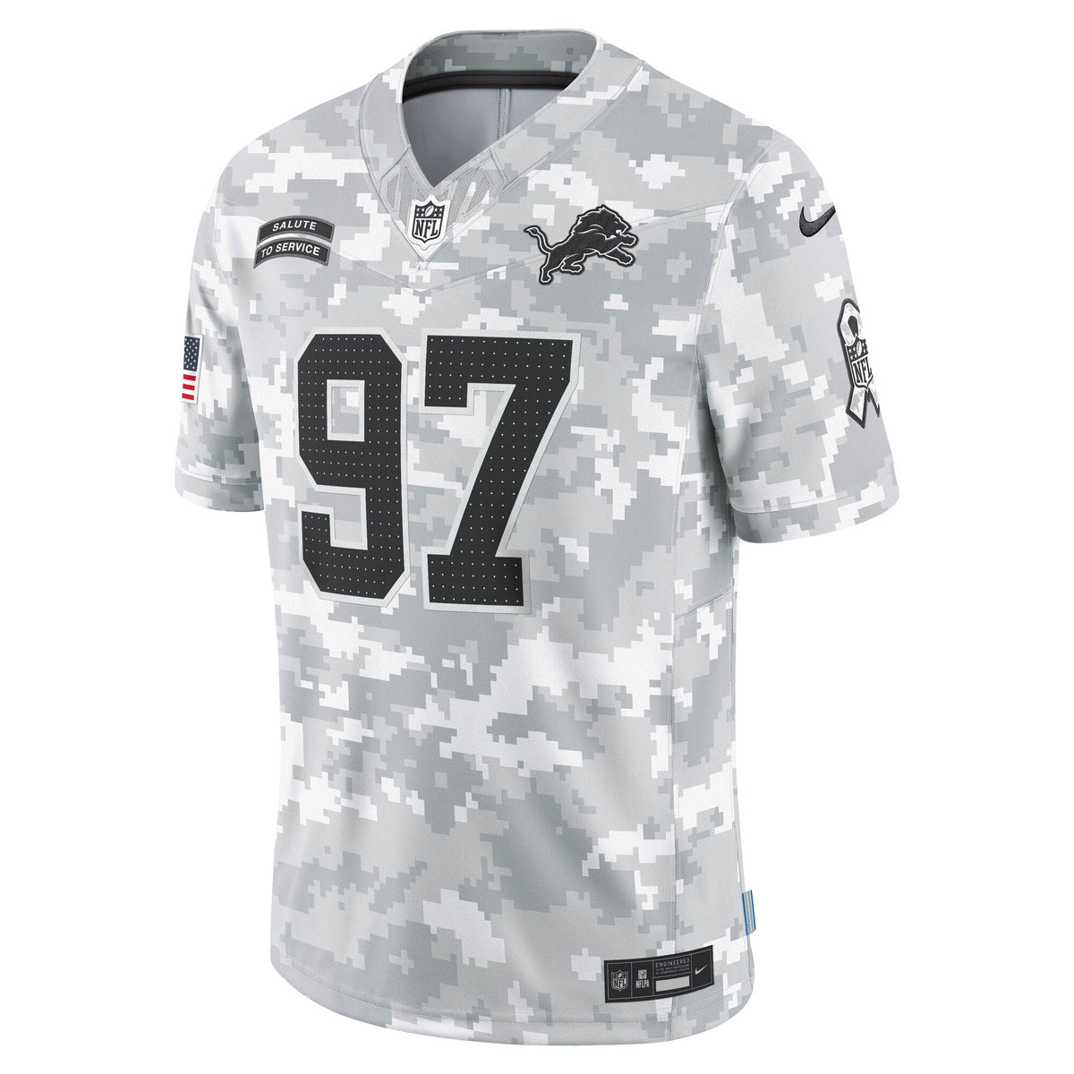 Aidan Hutchinson Detroit Lions Nike 2024 Salute to Service Limited Jersey - Arctic Camo