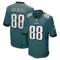 Men's Philadelphia Eagles Dallas Goedert #88 Midnight Green Super Bowl LVII Patch Game jersey