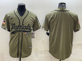 Men's New England Patriots Olive 2022 Salute To Service Limited Blank jersey