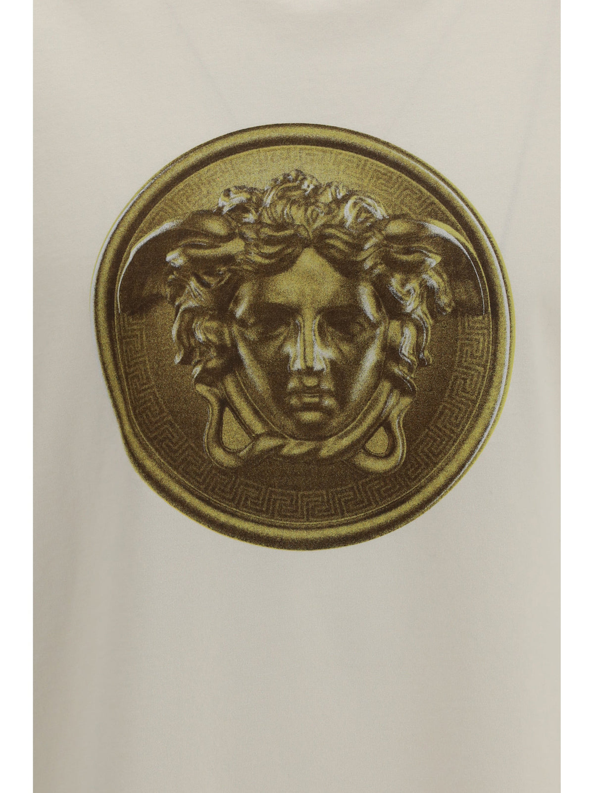 Versace Men Cotton Jersey T-Shirt With Poplin Balloo