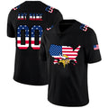 custom Minnesota Vikings Black Limited Fashion Flag Stitched Jerseys Football Jerseys