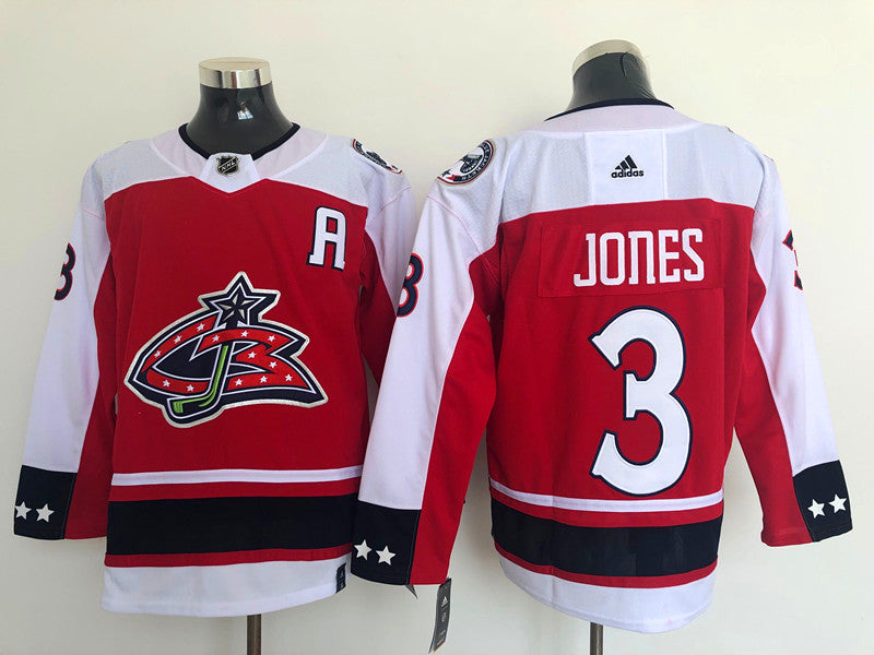 Men's Columbus Blue Jackets Seth Jones #3 Red Breakaway Player jersey