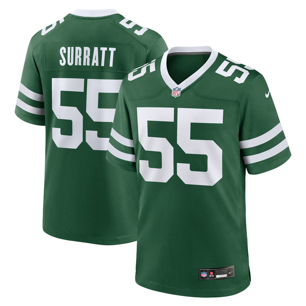 Chazz Surratt New York Jets Nike Team Game Jersey - Legacy Green