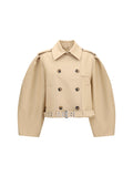 Ganni Women Double-Breasted Belted Jacket