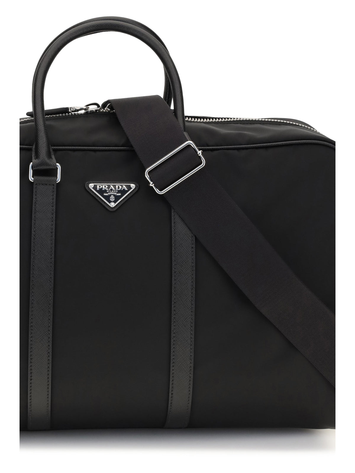 Prada Men Travel Bag In Re-Nylon And Saffiano