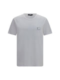 Dolce & Gabbana Men Cotton T-Shirt With Logo Plaque
