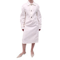 BOTTEGA VENETA WHITE LONG SLEEVE TUNIC DRESS WITH SILVER CLASPS - SIZE 44