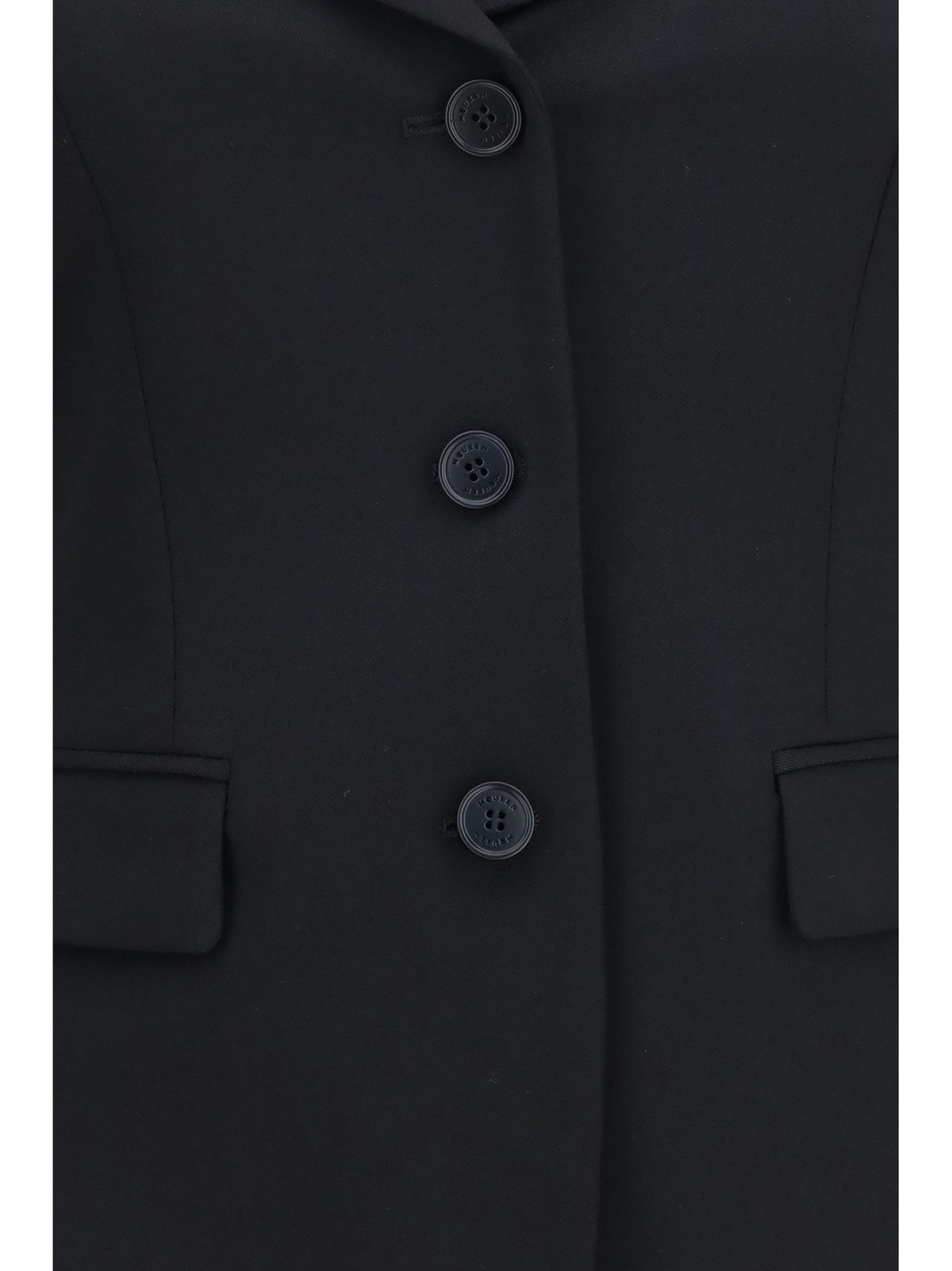 Alexander Mcqueen Women Structured Off-Shoulder Jacket With Harness Details