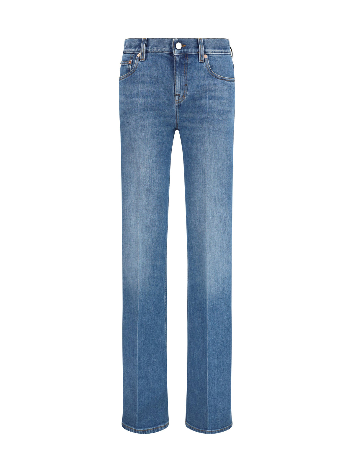 Gucci Women Flare Stretch Cotton Jeans