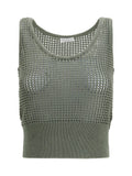 Brunello Cucinelli Women Perforated Sequin Tank Top