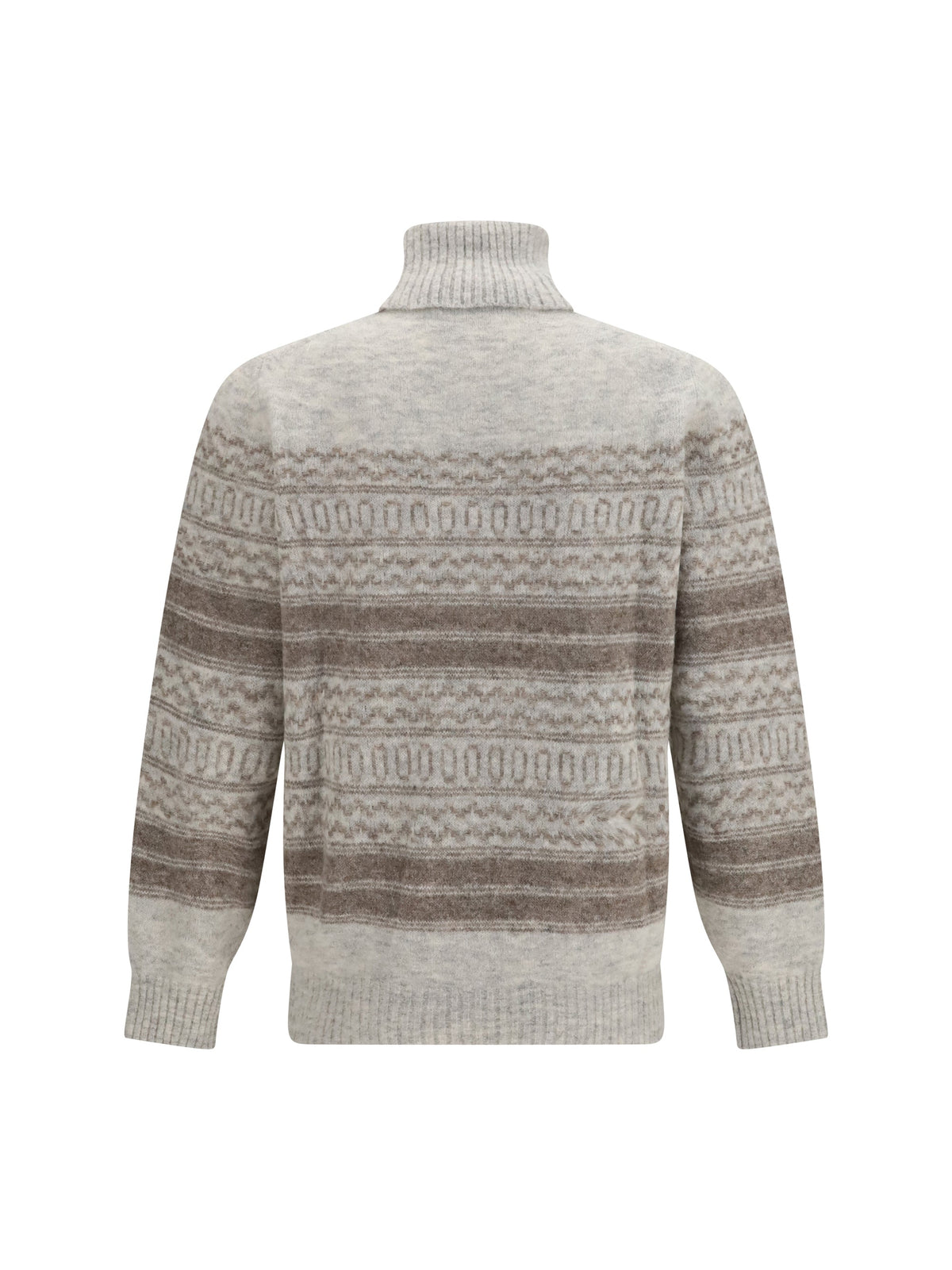 Brunello Cucinelli Men Fair Isle Knit Turtleneck Sweater