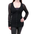 DOLCE & GABBANA BLACK CROCHET CARDIGAN - SIZE S