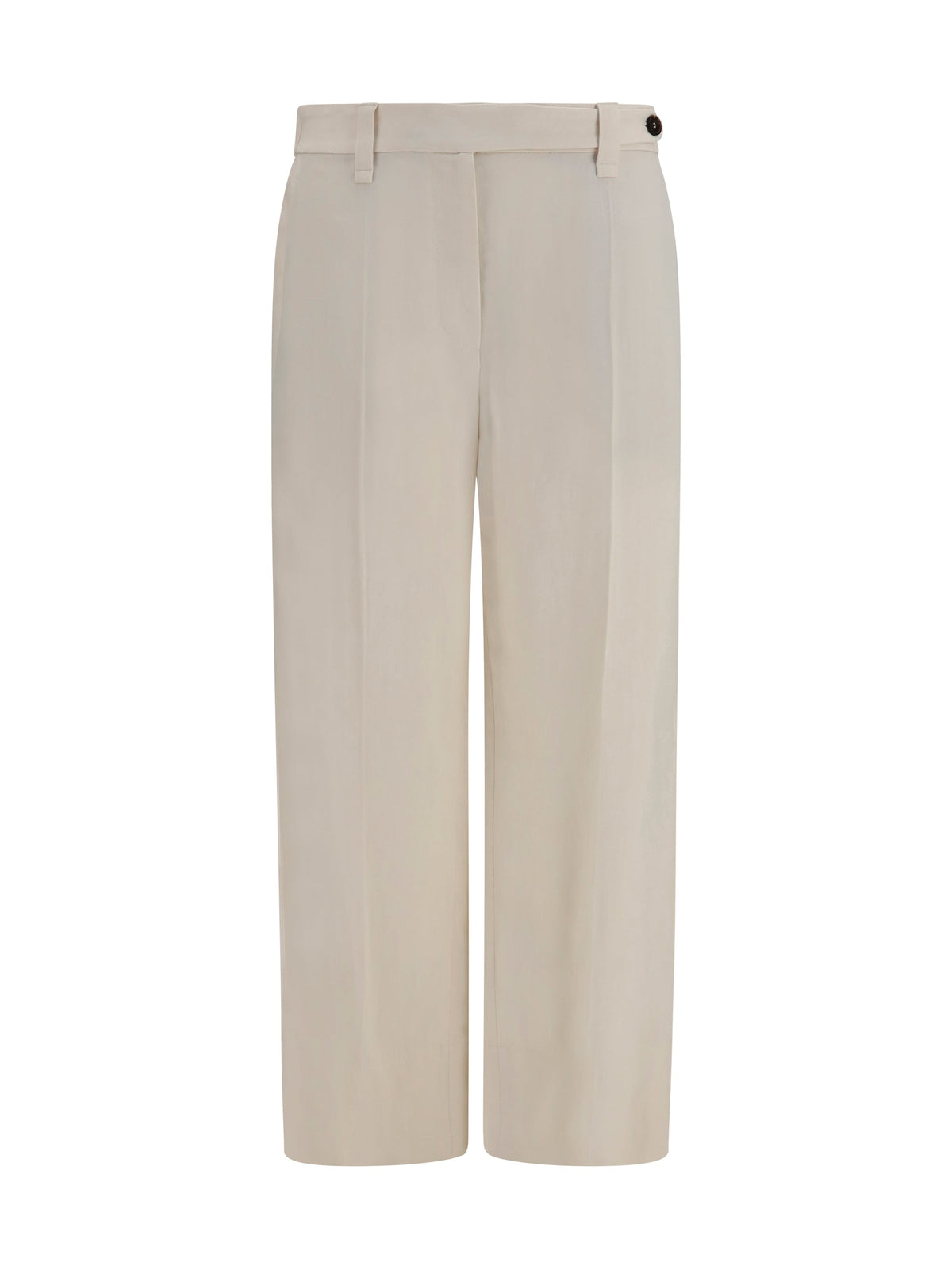 Brunello Cucinelli Women Cigarette Pants In Fluid Viscose And Linen Twill
